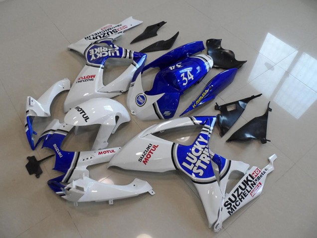 Blau Weiß Lucky Strike Motul 34 GSXR 750 K6 06-07 Motorrad Verkleidungen
