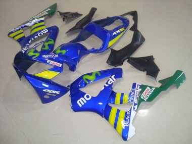 Blaus Movistar Castrol CBR 900 RR 929 00-01 Motorrad Verkleidungen
