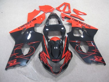 Rot Schwarz GSXR 750 K4 04-05 Motorrad Verkleidungen