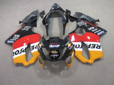 Rot Schwarz Repsol CBR 600 F4 99-00 Motorrad Verkleidungen