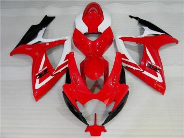 Rot Weiß GSXR 600 / 750 K6 06-07 Motorrad Verkleidungen