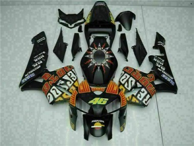 Schwarz CBR 600 RR 05-06 Motor Vollverkleidung