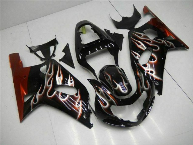Schwarz GSXR 600 / 750 K1 K2 K3 01-03 Motorrad Verkleidung
