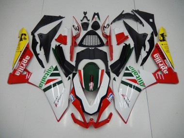 Weiß Rot Alitalia RSV4 09-15 Motorrad Verkleidungen