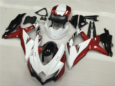 Weiß Rot Schwarz GSXR 600 / 750 K8 08-10 Motorrad Verkleidungen